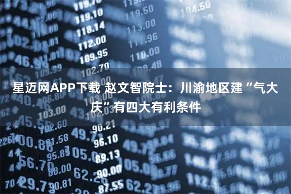 星迈网APP下载 赵文智院士：川渝地区建“气大庆”有四大有利条件